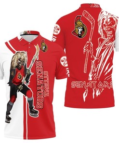 Get this Cool Ottawa Senators and Zombie 3D All Over Print Polo Shirt for Fans
