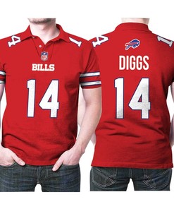 Get your hands on Stefon Diggs #14 Great Player Nfl American Football Rush Jersey Style Breathable Fabric Polo Shirt