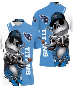 Get your own personalized Jack Skellington and Zero themed 3D All Over Print Polo Shirt and support the Tennessee Titans