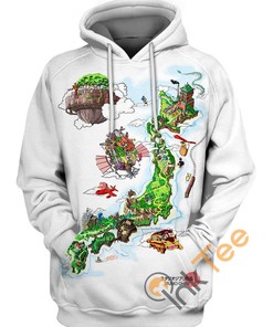 Ghibli Wonderland Map 3D Hoodie