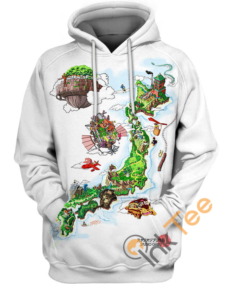 Ghibli Wonderland Map 3D Hoodie