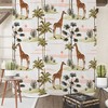 Giraffe Safari Shower Curtain Set for Kids