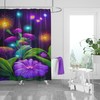 Glow in the Dark Garden Shower Curtain with Optional Towels and Mats