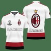 Go Glamorous in White: 3D Printed Ac Milan Nqp-Ht Polo Shirt Ver 4 with Breathable Fabric Design