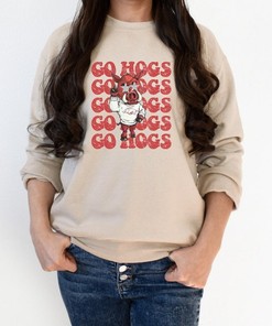 Go Hogs Sweatshirt, Razorbacks Sweater, Woo Pig Sooie Crewneck, University Of Arkansas Sweatshirt, Football Tee, Hoodie