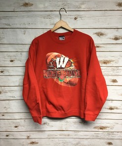 Go Retro with a University of Wisconsin Badgers Vintage 90's Rose Bowl Pro Player Football Crewneck Sweatshirt