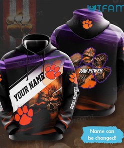 Go Tigers Custom Name All Over Print 3D Hoodie for Clemson Tigers Fans