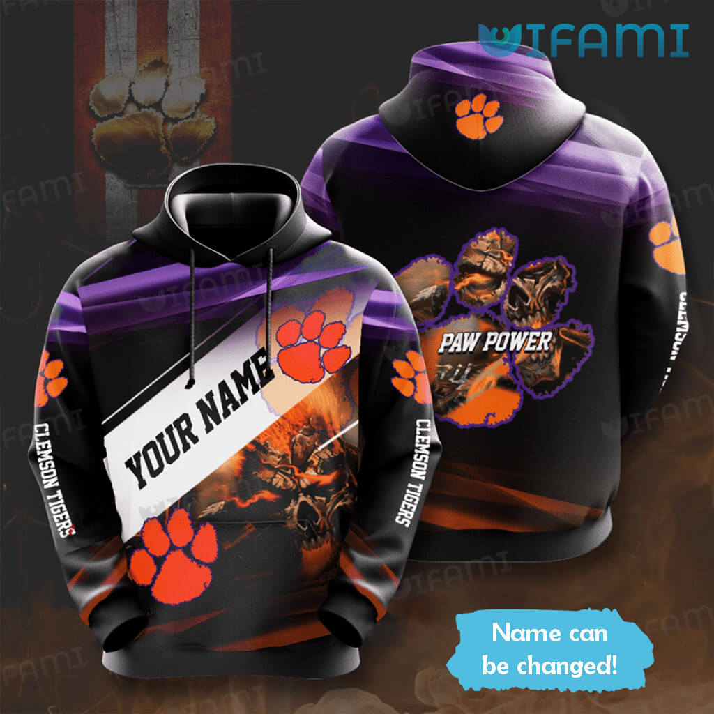 Go Tigers Custom Name All Over Print 3D Hoodie for Clemson Tigers Fans