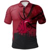 Go for a Grunge Look with the NCAA Washington State Cougars Red Grunge Pattern Polo Shirt with Custom Text and Number