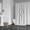 Goddess-like Black and White Woman Shower Curtain | Designer Bathroom Decor for Women