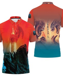 Godzilla Vs. Kong is Coming, Be Prepared with This Finding the King of the World Polo Shirt in All Over Print