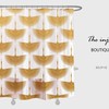 Gold Crane Shower Curtain with Heavy Duty Polyester Fabric - Waterproof and Durable