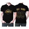 Golden Era with Personalized Los Angeles Lakers Any Name 00 Golden Edition Black Jersey Polo Shirt in 3D
