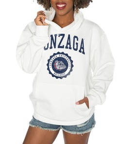 Gonzaga Bulldogs Women'S Vintage Days Perfect Pullover Sweatshirt White Gifts For Fans