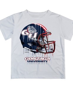 Gonzaga Bulldogs Zags Gu Original Dripping Football White T-Shirt Gifts