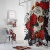 Gothic Skull Shower Curtain with Unique Bathroom Decor
