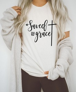 Grace-Saving Christian T-Shirt with Faith-Inspired Design