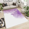 Gradient Color Pink White Simple Area Rug - Durable and Cute Carpet with Fine Pile
