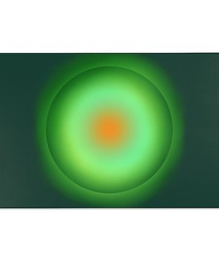 Gradient Emerald Green Vortex Illusion Rug with Personalized Name or Sentence for Modern Home Decor