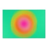 Gradient Mint Green Vortex Illusion Rug with Personalized Name or Sentence for Modern Home Decor