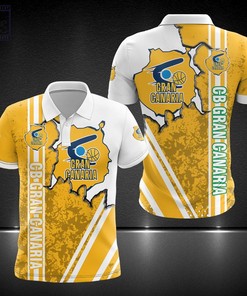 Gran Canaria All Over Print Polo Shirt with Athleisure design