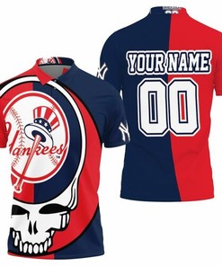 Grateful Dead and Yankees Fans Unite with This Skull Bronx Bombers 3D Personalized Polo Shirt