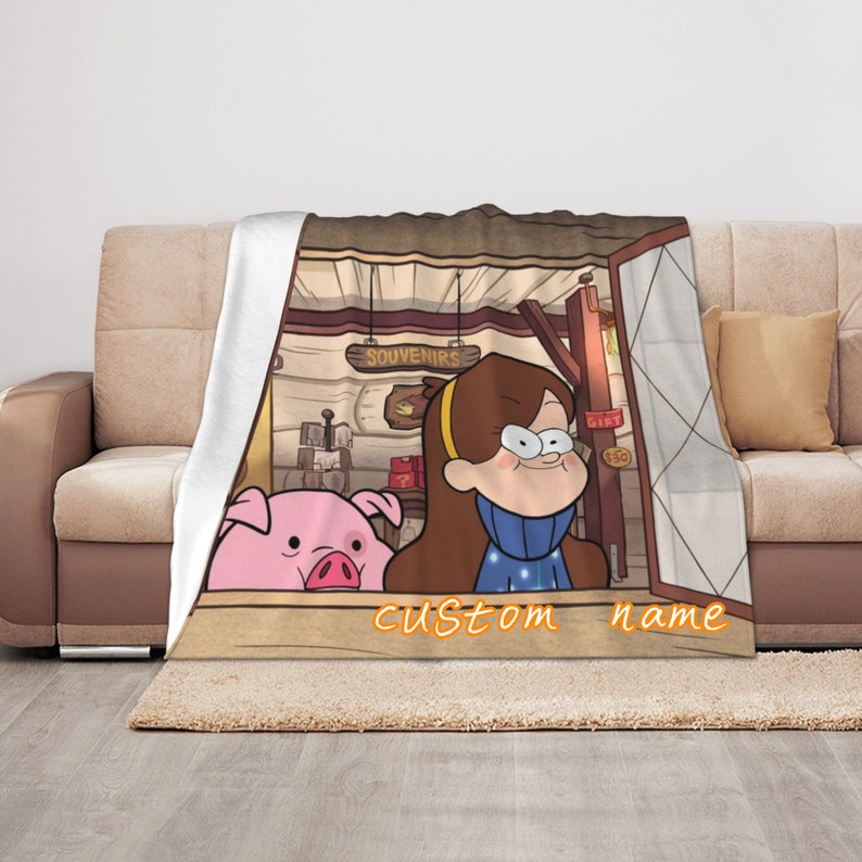 Gravity Falls Personalized Baby Blanket - Custom Name Gift for Boys and Girls - Image 2
