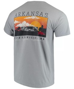 Gray Arkansas Razorbacks Comfort Colors Campus Scenery T-Shirt, Hogs Shirt Gifts For Razorbacks Lover