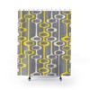 Gray Mid Century Modern Shower Curtain | Retro Vintage Bathroom Decor | 1960s Bathroom Decor | Apartment Bathroom