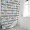 Gray Narwhal Shower Curtain with Oceanic Bathroom Decor