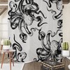Gray Octopus Disney Shower Curtain Set with Optional Towels and Bath Mat for a Neutral Bathroom