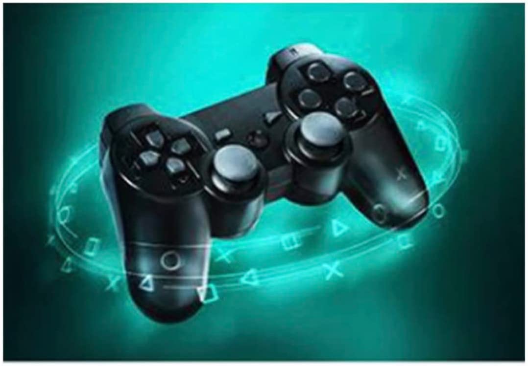 Gray Patterned Gamer Gamepad Controller Area Rug for Room Decor - Image 2