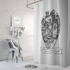 Gray Sugar Skull Couple Shower Curtain with Gothic Bathroom Decor