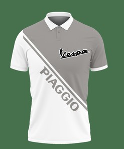 Gray and Bold: 3D Printed Piaggio Vespa Nct-Ht Polo Shirt Ver 2