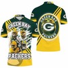 Green Bay Packers Aaron Rodgers 12, Jimmy Graham 80, Aaron Jones 33 All Over Print Polo Shirt