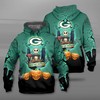 Green Bay Packers Halloween All Over Print 3D Hoodie