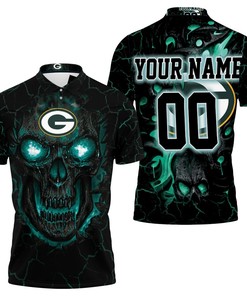 Green Bay Packers Lava Skull 3D Personalized Polo Shirt All Over Print Shirt