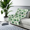 Green Hawaiian Mickey Blanket with Disney Characters - Soft and Cozy, Perfect for Home Decor