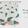 Green Leave Shower Curtain for Bathroom, Plant & Abstract Waterproof Bath Decor, Custom Sizes Available