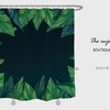 Green Leaves Boho Shower Curtain for Bathroom Decor