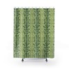Green Mid Century Modern Shower Curtain | Retro Bathroom Decor | 1960s Bathroom Decor | Guest Bathroom Decor