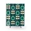 Green Mid Century Modern Shower Curtain | Retro Bathroom Decor | MCM Style | Vintage-inspired