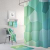 Green Mosaic Shower Curtain, Bring a Modern Vibe to Your Bathroom Decor