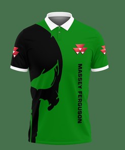 Green Polo Shirt with Massey Ferguson Nct-Va 3D Print Ver 1: A Perfect Blend of Style and Comfort