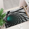 Green Ray Vortex Trippy Floor Mat - Discovering the Surreal and Mesmerizing Power of 3D Optical Illusion Design