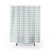 Green and White Check Shower Curtain for a Farmhouse Vibe