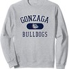 Grey Gonzaga University Crewneck Sweatshirt Team Bulldogs