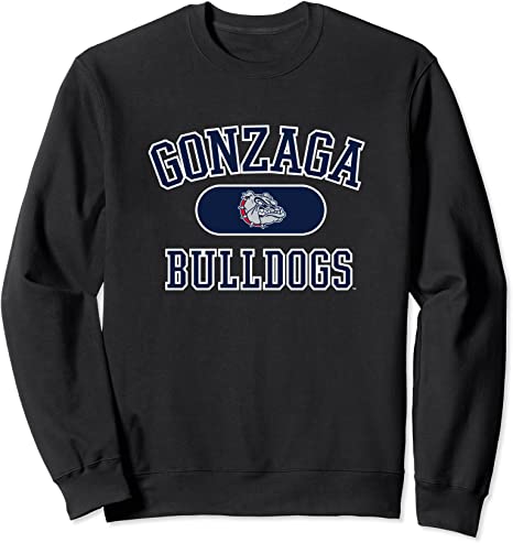 Grey Gonzaga University Crewneck Sweatshirt Team Bulldogs - Image 3