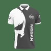 Grey Nissan Ttt-Va Polo Shirt Ver 1 with 3D Print: Breathable Fabric and Athletic Style