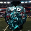 Grim Reaper Football USA Flag Philadelphia Eagles 3D Hoodie with Custom Design